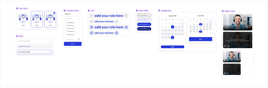 Hiring Cycle Some fundamental components from the design system file